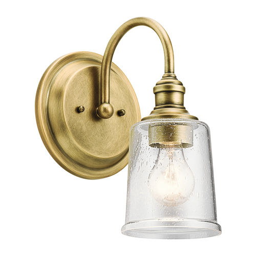 Prüfen Waverly 1 Light Wandleuchte - Naturmessing Elstead