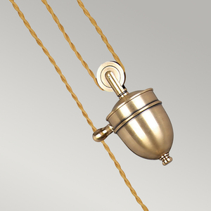 Provence Pendelleuchte 1 Licht von Rising und Autumn - Messing gealtert Elstead small 2
