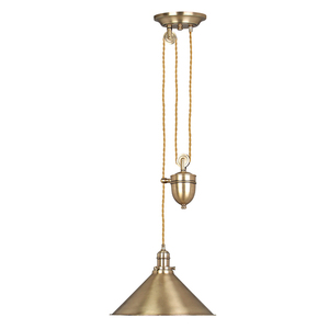 Provence Pendelleuchte 1 Licht von Rising und Autumn - Messing gealtert Elstead small 0
