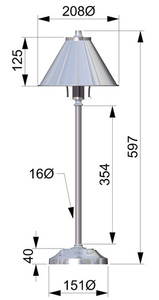 Provence 1 Light Stick Lamp - Alte Bronze Elstead small 3