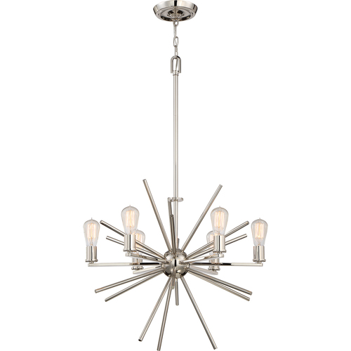Prüfen Uptown Carnegie Kronleuchter mit 6 Leuchten – Imperial Silver Elstead