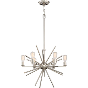 Uptown Carnegie Kronleuchter mit 6 Leuchten – Imperial Silver Elstead small 0
