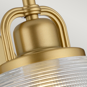 Dublin 1 Light Wandleuchte - Lackiertes Naturmessing Elstead small 4