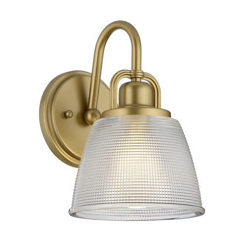 Prüfen Dublin 1 Light Wandleuchte - Lackiertes Naturmessing Elstead