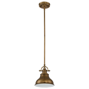 Emery 1 Licht Mini Pendelleuchte - Faded Brass Elstead small 1