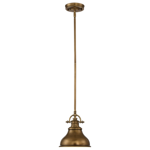 Emery 1 Licht Mini Pendelleuchte - Faded Brass Elstead small 2