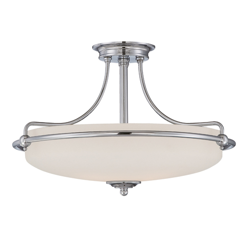 Prüfen Griffin 4 Light Semi-Flush Light - Antik Nickel Elstead
