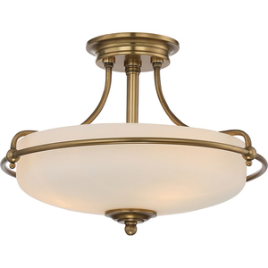 Griffin 3 Plafond - verblasstes Messing Elstead small 0