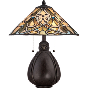 INDIA 2 Tiffany Tischlampe - Elstead small 0