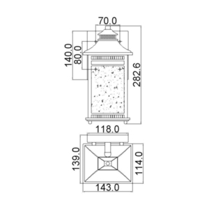 Livingston 1 Licht kleine Wandlaterne Elstead small 4
