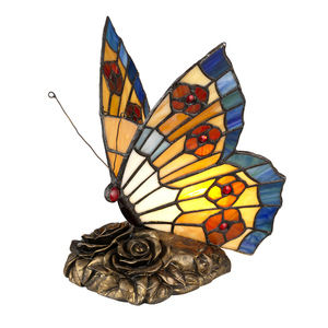 Tiffany Tierlampen Schmetterling Tiffany Lampe Elstead small 0