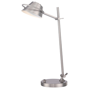 Spencer LED-Tischlampe aus gebürstetem Nickel Elstead small 0