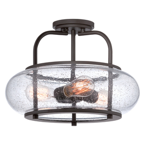 Trilogy 3 Light Medium Semi-Flush - Alte Bronze Elstead small 0