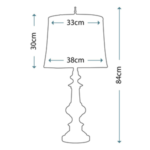 Washington 1 Light Tischlampe - Antik Nickel Elstead small 1