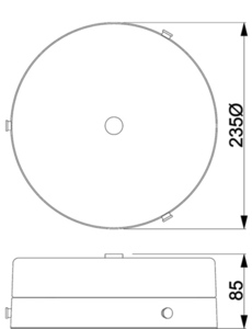 Tamar 1 Plafond - poliertes Gold Elstead small 4