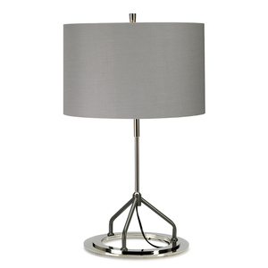 Vicenza Tischlampe - Weiß poliertes Nickel Elstead small 0