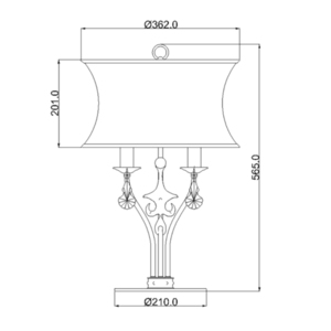 Windsor 2 Lightt Tischlampe - Gold Patina Elstead small 1