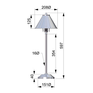 Provence 1 Light Stick Lamp - Altmessing Elstead small 4