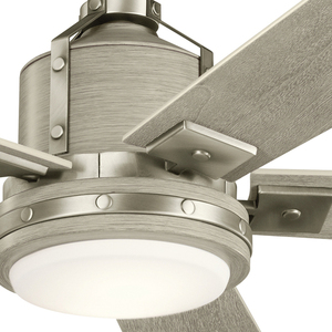 Colerne Ventilator Nickel gebürstet, LED IP20, Heimventilator 132cm small 1