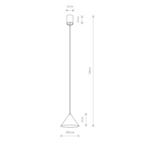 Prüfen Pendelleuchte Nowodvorski ZENITH S 7997 Kegel weiß RAL 9003 Messing GU10 max. 20 W 20,5 cm