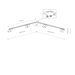 Strahler MONO CORNER 2x150 7700 Nowodvorski small 1