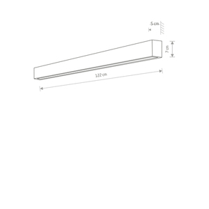 Nowodvorski STRAIGHT WALL LED L 7560 Wandleuchte graphitgrau 122 cm small 1