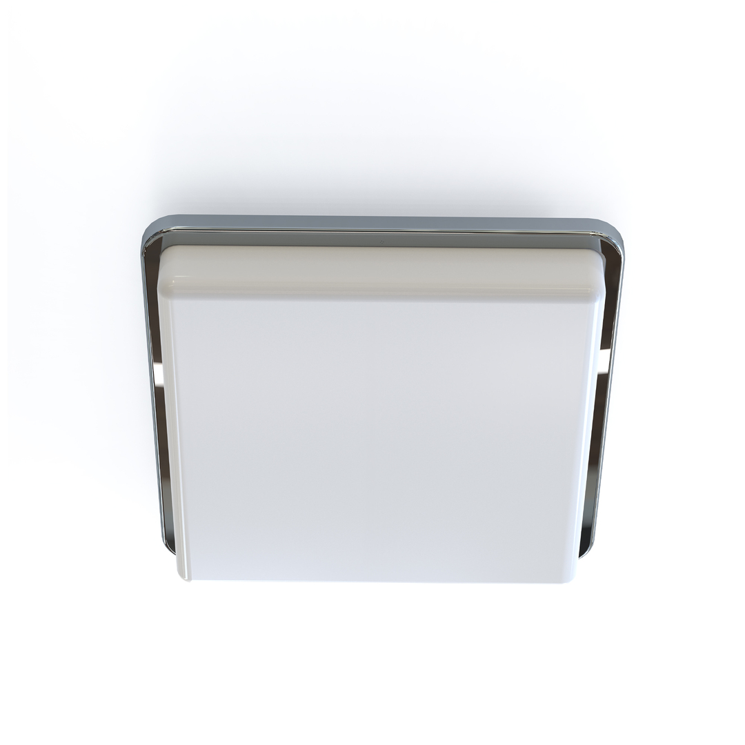 Nowodvorski TAHOE 10034 Deckenleuchte fürs Bad, E27 max. 15 W LED, IP44, weiß mit Chrom, ø25 cm
