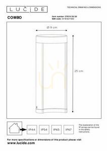 Wegeleuchte Lucide COMBO schwarz Aluminium LED 7W IP54 27874/25/30 small 3