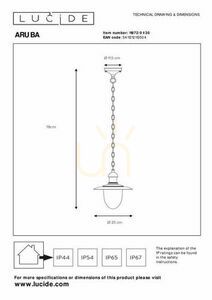 Außen-Pendelleuchte Lucide Aruba Schwarz Metall IP44 11872/01/30 small 3