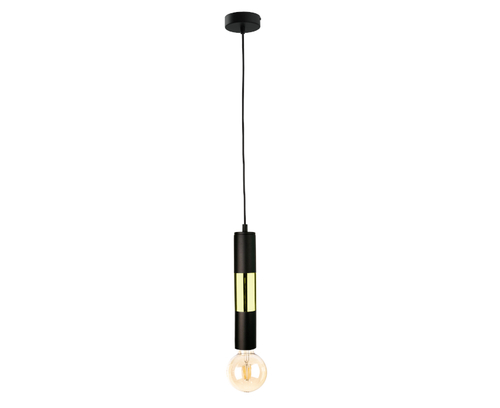 Prüfen Pendelleuchte Keter Lighting MAGNUM BULB 1264, Schwarz/Gold, 1×E27