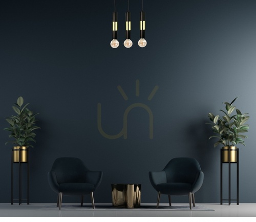Prüfen Pendelleuchte Keter Lighting MAGNUM BULB 1266 3×E27 schwarz-gold