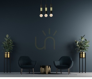 Pendelleuchte Keter Lighting MAGNUM BULB 1266 3×E27 schwarz-gold small 1