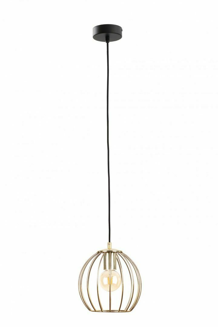 Hanging lamp 1xE27 GLOBE BLACK / GOLD