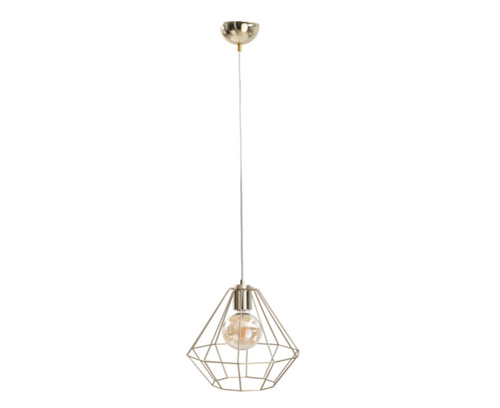 Prüfen Pendelleuchte Keter Lighting FARO GOLD goldener Drahtkäfig E27 60 W Ø29 cm
