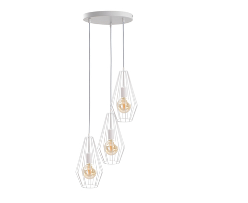 Prüfen Weiße Pendelleuchte Keter Lighting Lex 442, 3 × E27