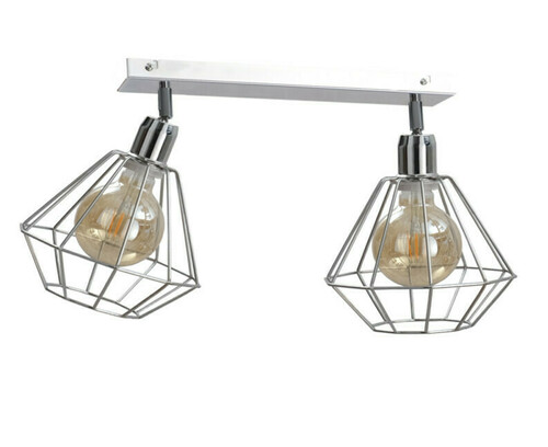Prüfen Deckenspot Keter Lighting FOSKAL SILVER 698, silberfarben, 2×E27