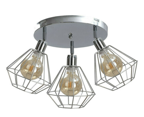 Prüfen Keter Lighting Foskal 3xE27 Deckenstrahler, Chrom, 32 cm
