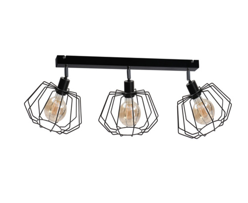 Prüfen Keter Lighting LUNA BLACK Deckenstrahler, schwarz, 3xE27, 63 cm