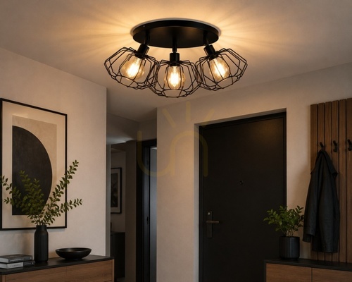 Prüfen Deckenstrahler Keter Lighting LUNA BLACK 478, 3×E27, schwarz