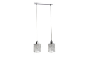 Pendelleuchte DIAMENT 2xE27 Chrom mit Kristallen small 0
