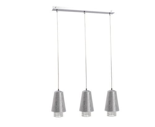 Prüfen Hängelampe 3xE27 MOLLY CRYSTAL SILBER