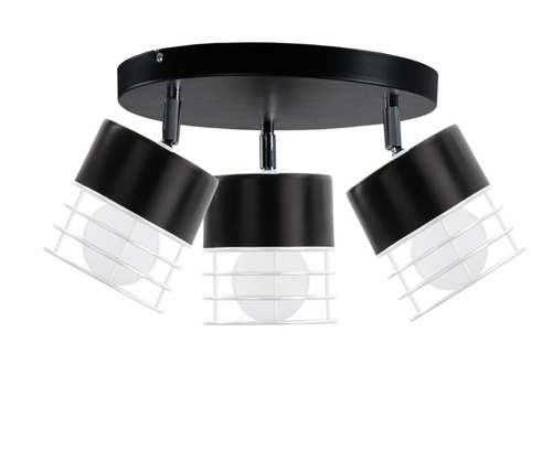 Prüfen Deckenstrahler Keter Lighting MAO 857 schwarz 3×E27 32 cm