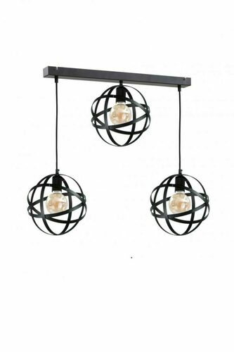 Prüfen Keter Lighting POLA BLACK 910 Pendelleuchte, schwarz, 3×E27, 70 cm