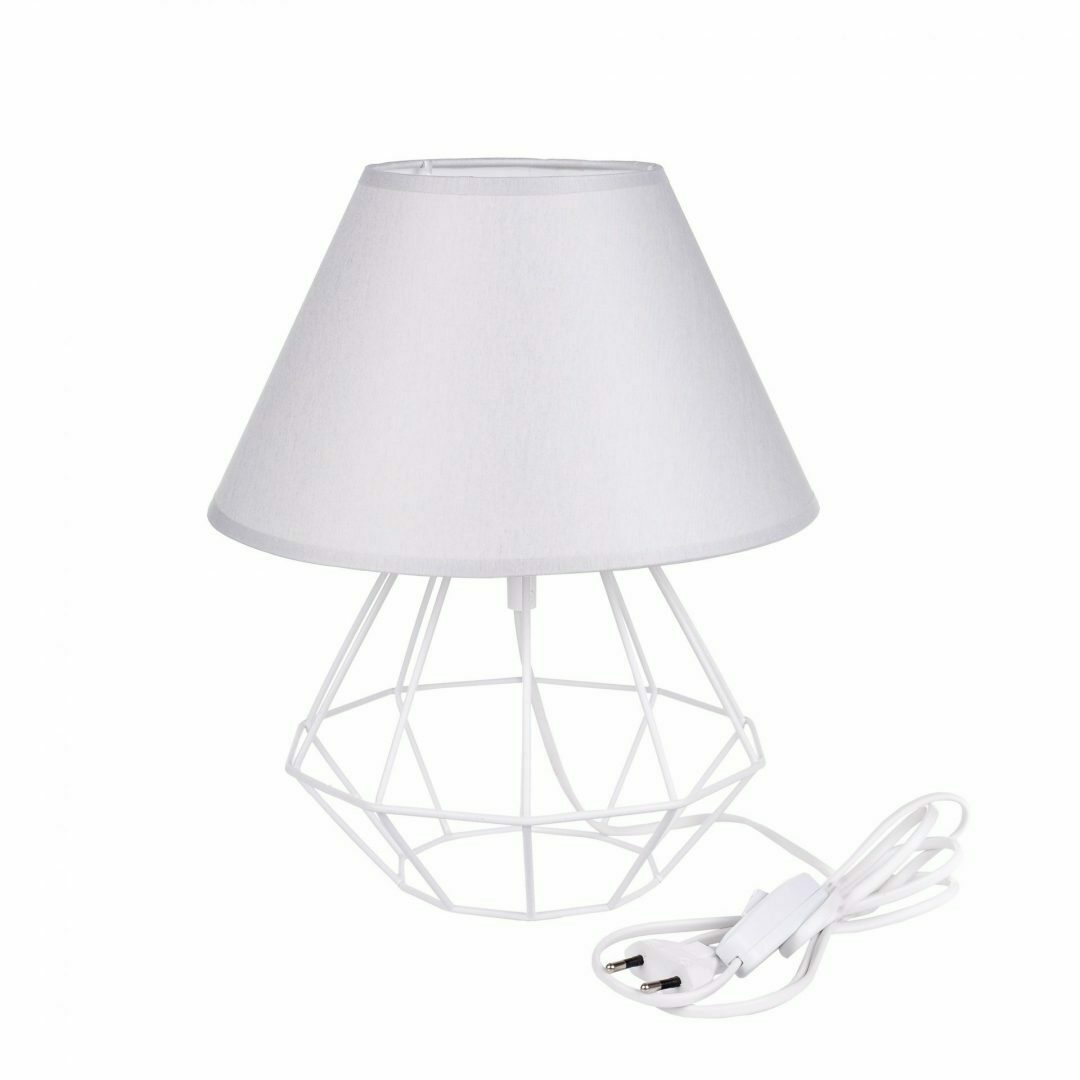 Prüfen Nachttischlampe 1xE27 PATI WEISS / GRAU II Nachttischlampe 1xE27 PATI WEISS / GRAU II