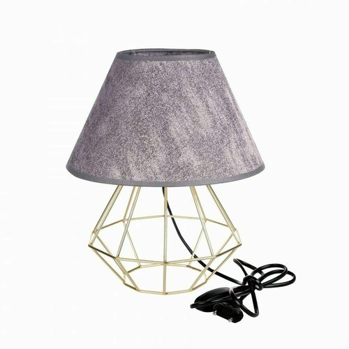 Prüfen Nachttischlampe 1xE27 PATI GOLD / GRAU