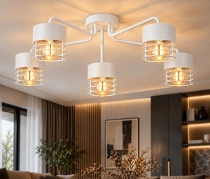 Weiße Deckenleuchte Keter Lighting ATOLLO 1118, 5×E27, 70 cm small 2