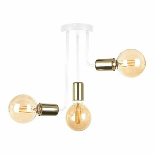 Prüfen MEGAN WHITE/GOLD 3xE27 Deckenleuchte Keter Lighting