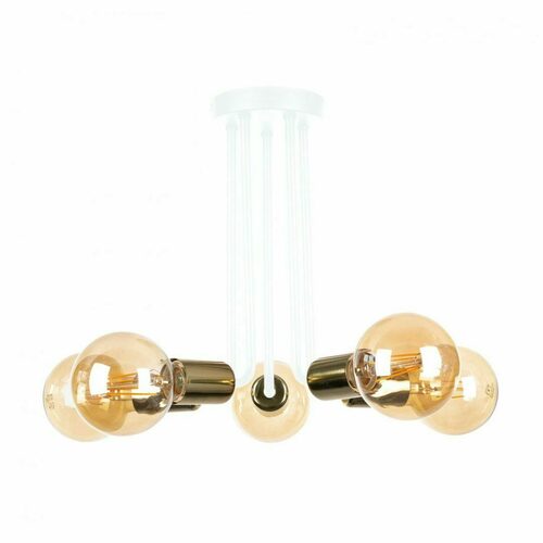 Prüfen Deckenleuchte 5xE27 VENNA WHITE/GOLD
