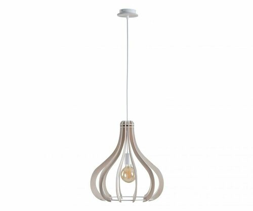 Prüfen Pendelleuchte Keter Lighting Lavena 602, weiß lasiert, 1×E27, 43,5 cm