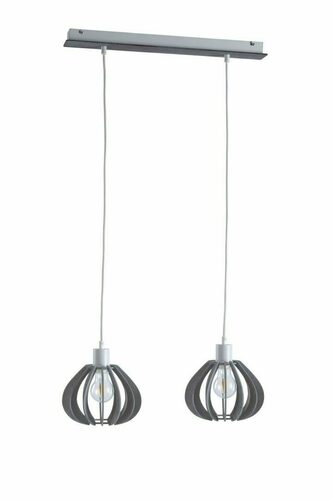 Prüfen Pendelleuchte Keter Lighting NICOLETA GREY 834, 2×E27, weiß/grau